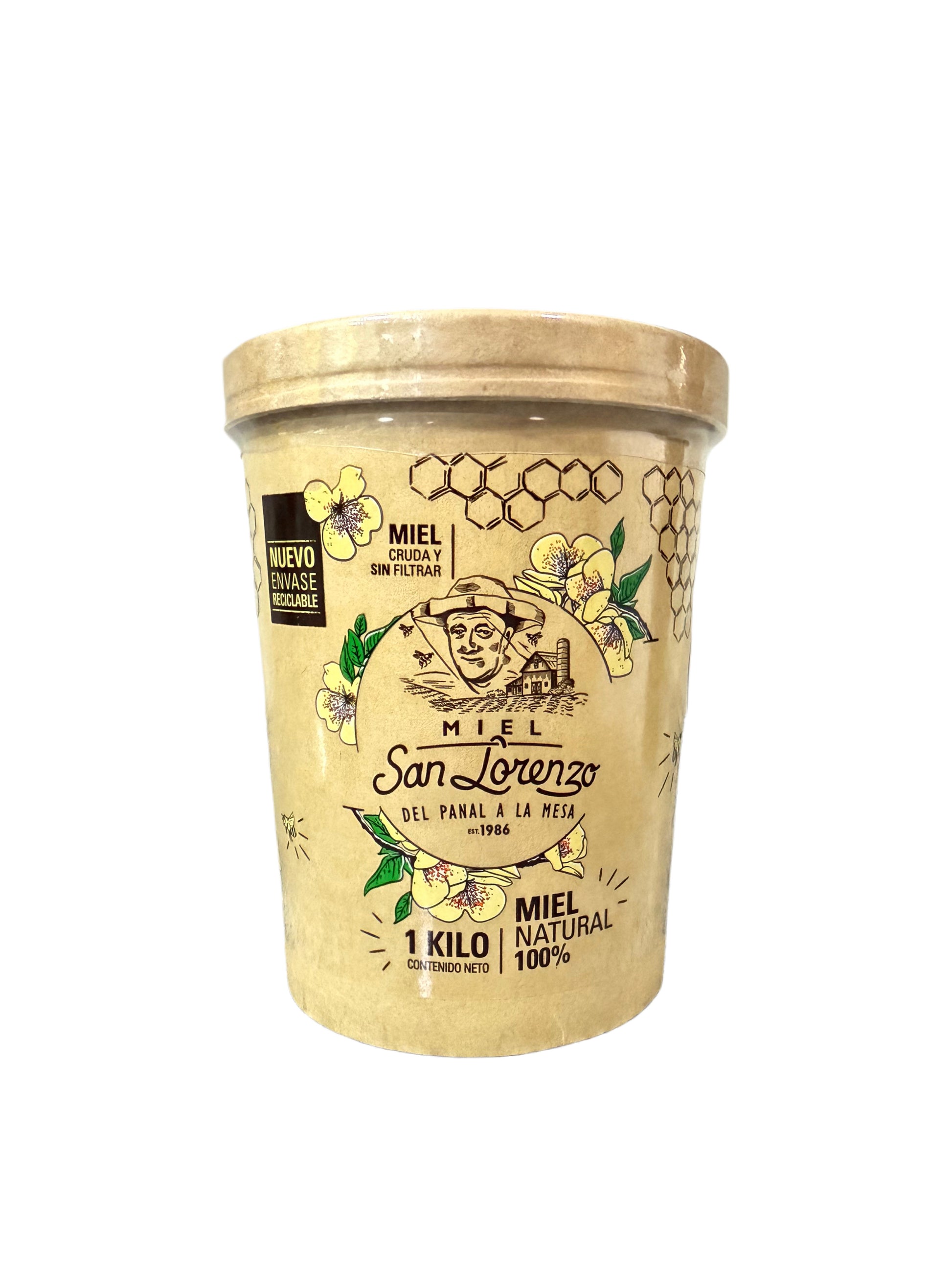 Frasco de miel cruda sin filtrar – origen chileno

